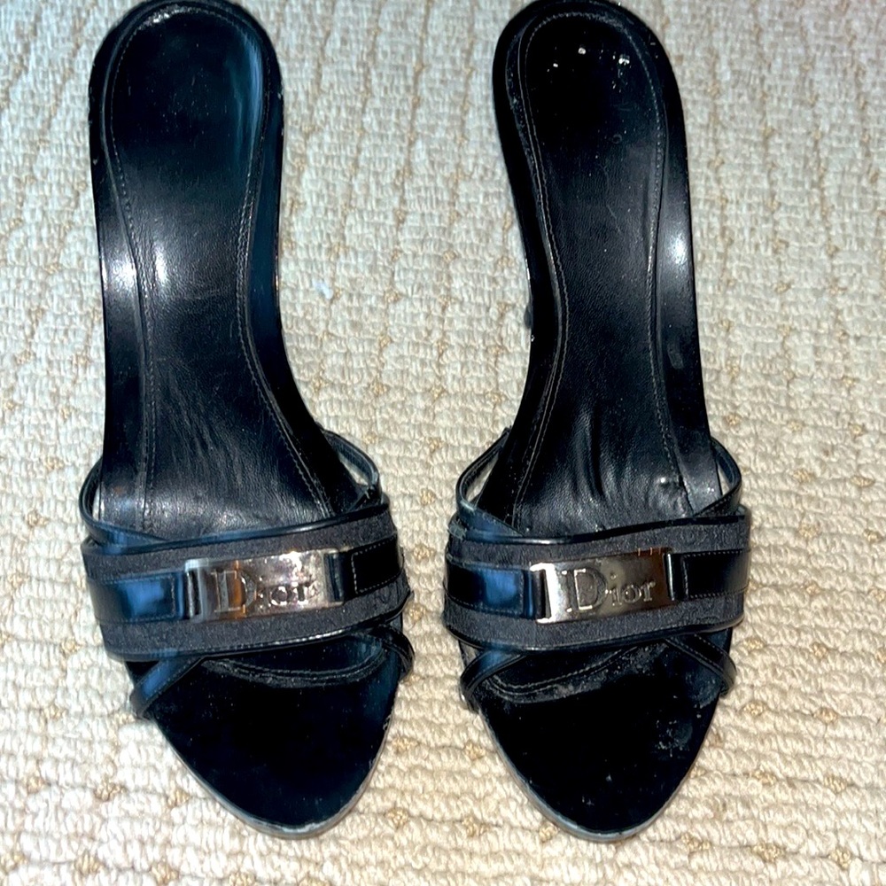 Christian Dior Black Mules